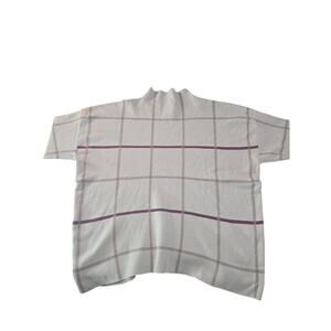 NWT Womens Neutral Plaid Cozy Soft Warm Minimalist Staple Casual Sweater | 3XL